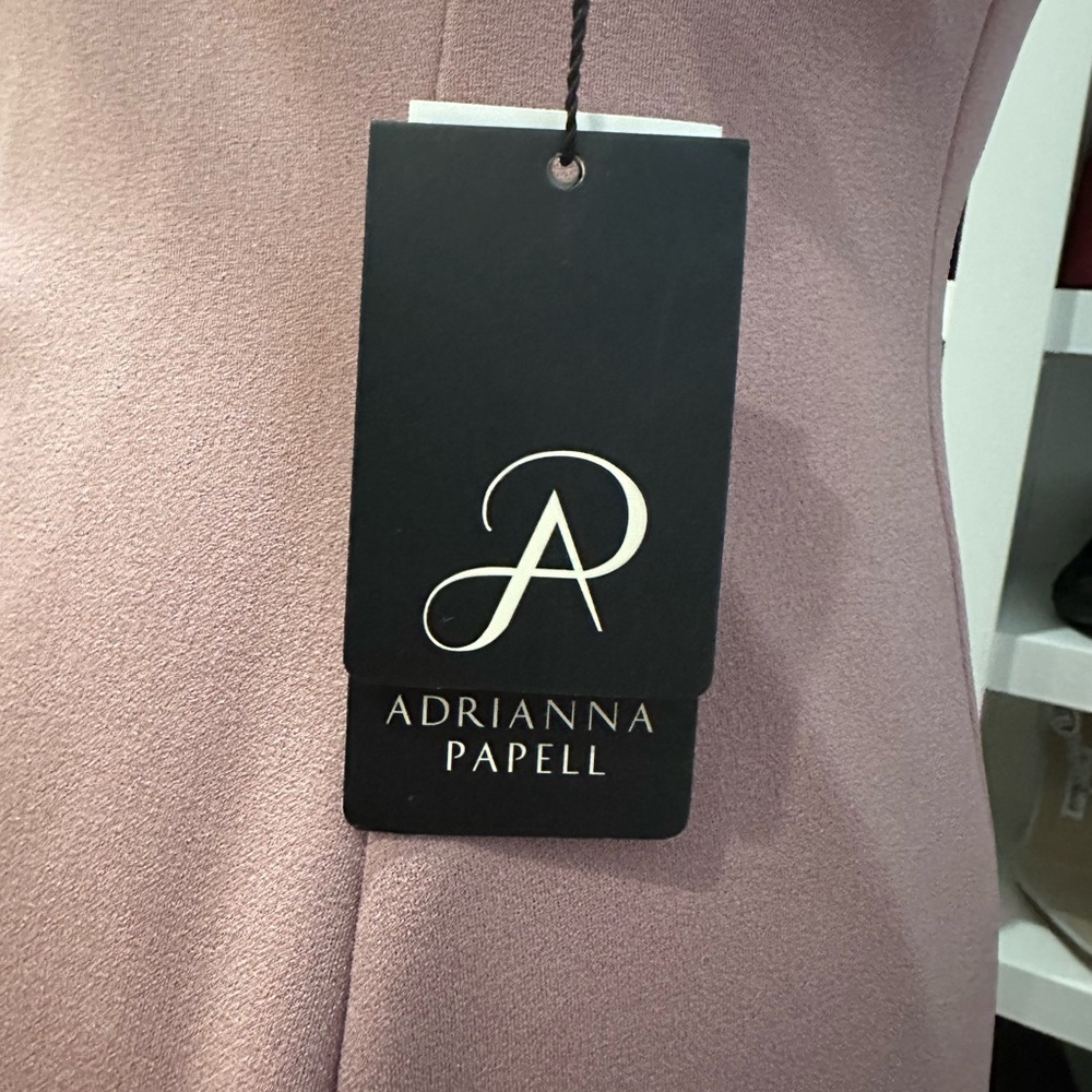 NWT Adrianna Papell Blush spaghetti strap gown sz 8 - Picture 4 of 5